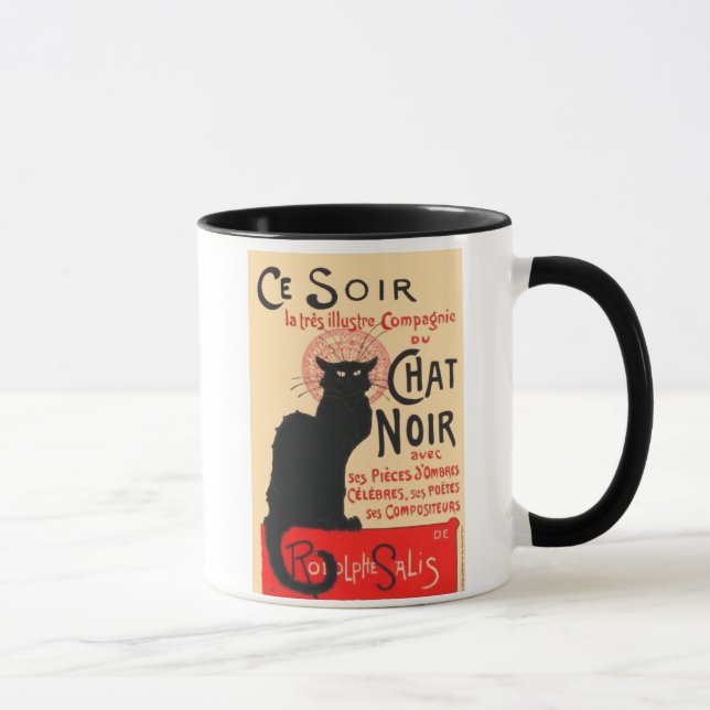 Taza Ce Soir Le Chat Noir, Théophile Steinlen (Derecha)