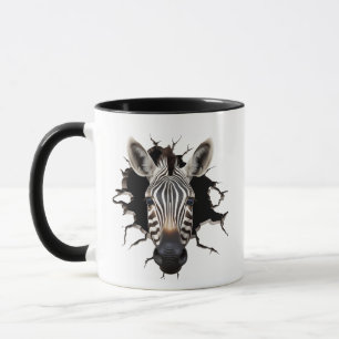 Taza Cebra asomándose