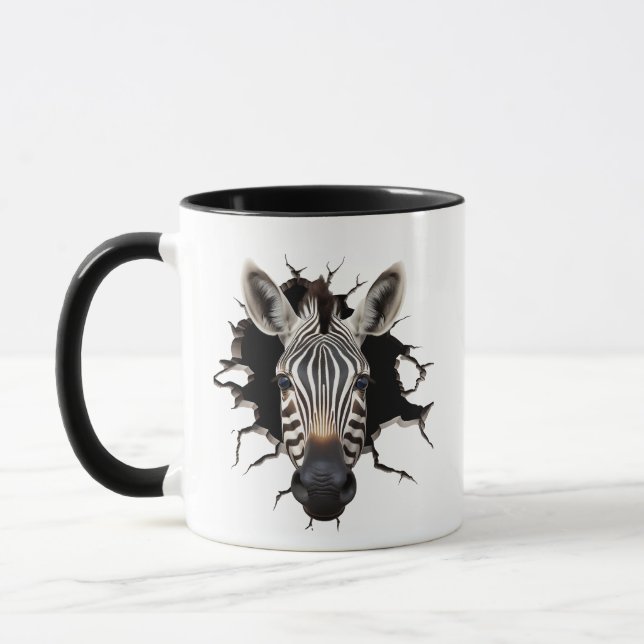 Taza Cebra asomándose (Izquierda)