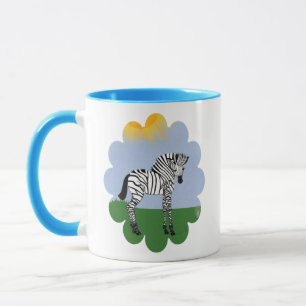 Taza Cebra de bebé en arte de Personalizado de campo