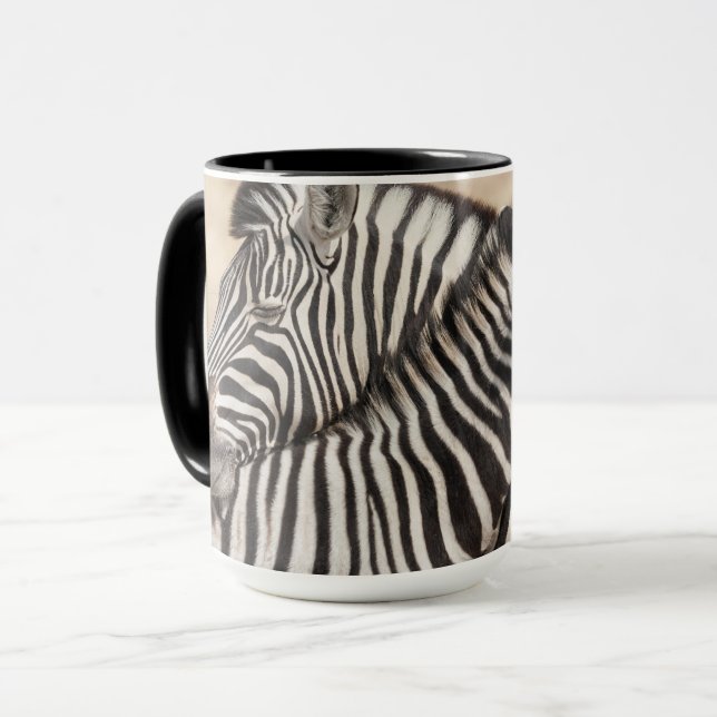 Taza Cebras de Burchell haciendo necking (Anverso izquierdo)