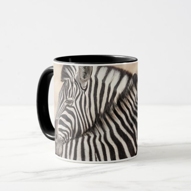 Taza Cebras de Burchell haciendo necking (Anverso izquierdo)