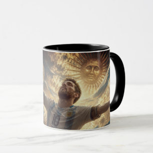 Taza Celebración de leyenda argentina bajo un sol radia