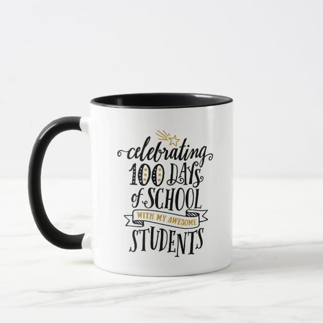 Taza Celebración de los 100 días del maestro escolar (Izquierda)
