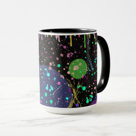 Taza Celebraciones Celestiales: Arte Abstracto Maximali