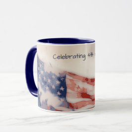 Taza Celebrando el 4 de Julio - Bandera de Estados Unid