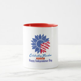 Taza "Celebrando la libertad": Personalizado patriota d