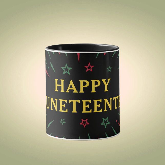 Taza Celebrar el Día de la Independencia Negra Feliz 12 (Subido por el creador)