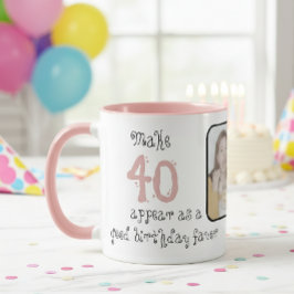 Taza Celebrate the 40th Birthday in Style, Personalized