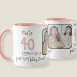 Taza Celebrate the 40th Birthday in Style, Personalized<br><div class="desc">Celebrate the 40th Birthday in Style: Personalized Mug for an Unforgettable Gift!


Discover our personalized mug to make the 40th birthday of a dear friend or family member special! A unique and memorable gift that will be cherished for years to come.</div>