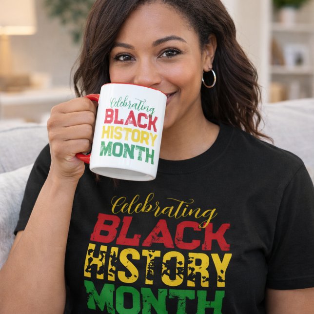 Taza Celebrating Black History Month Typography (Subido por el creador)