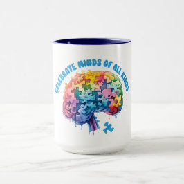 Taza Celebren las mentes de todo tipo. Neurodiversidad