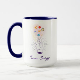 Taza Celestial Cosmic Hand Coffee Mug - Minimalist Myst