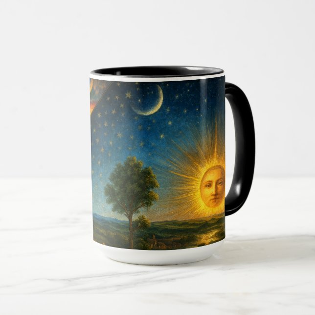 Taza Celestial Cosmos Derived From Flammarion Engraving (Anverso derecho)
