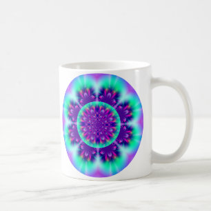 Taza celestial de la mandala de la flor