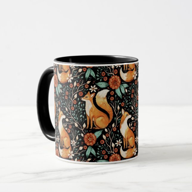 Taza Celestial Fox in a Starry Night Sky (Anverso izquierdo)