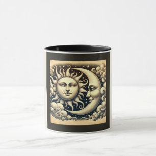 Taza Celestial Vintage Sol y Luna 
