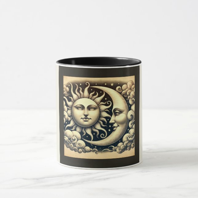 Taza Celestial Vintage Sol y Luna  (Centro)