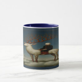Taza Celestial White Stag Surreal Art Mug