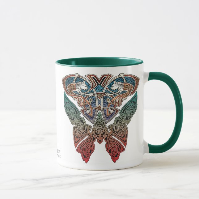 Taza céltica de los gatos del arte (Derecha)