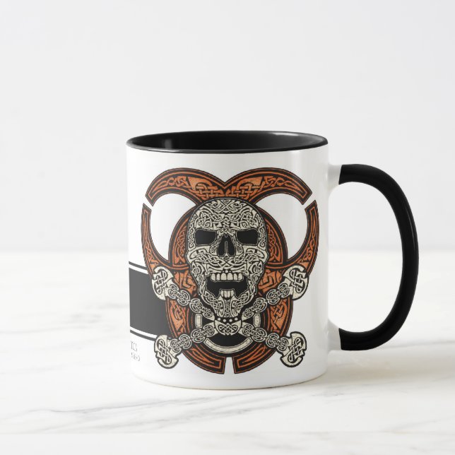 Taza céltica del cráneo y de café del Biohazard (Derecha)