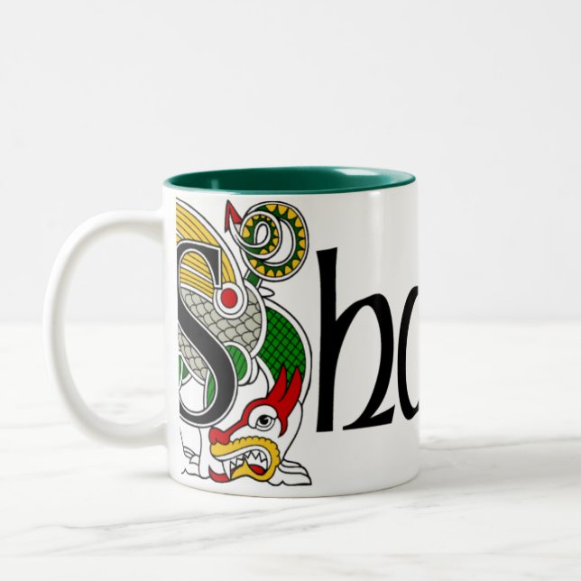 Taza céltica del dragón de Shanley (Izquierda)