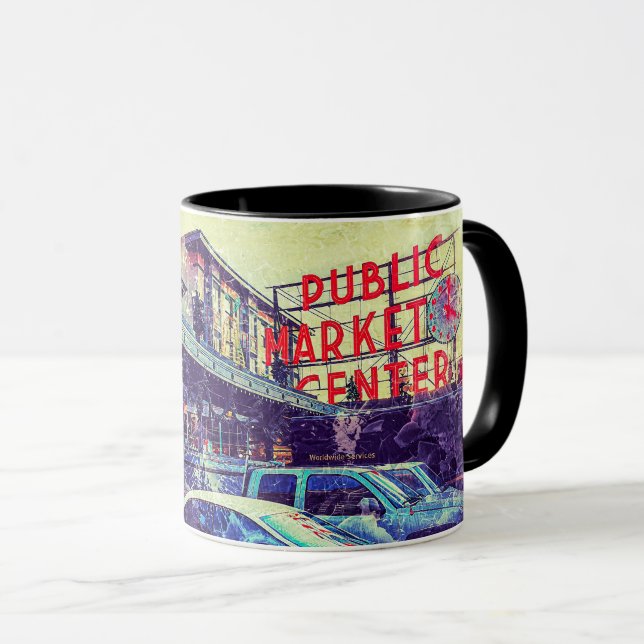 Taza Centro de mercado de Pike de Seattle (Anverso derecho)