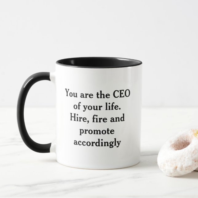 Taza CEO de Your Life Motivational (Con donut)