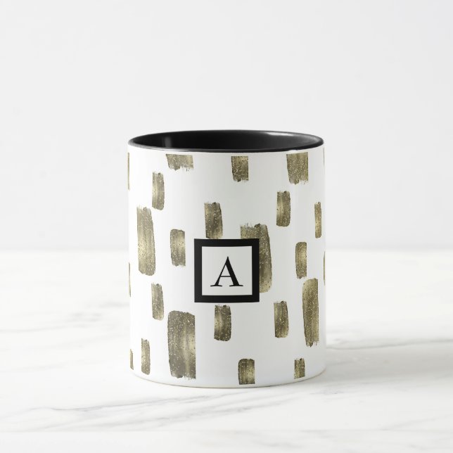 Taza Cepillo de pintura moderna Cepa de cobre de bronce (Centro)