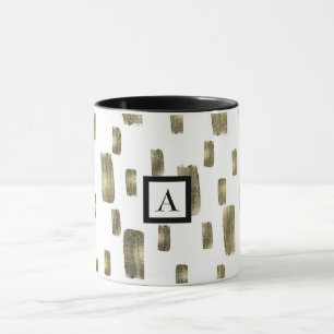 Taza Cepillo de pintura moderno dorado cobre bronce bri