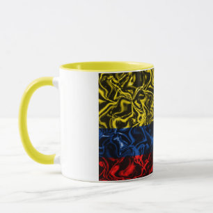 Taza Cerámica cubierta de bandera colombiana