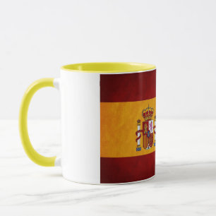 Taza Cerámica cubierta de Bandera Española Intensa