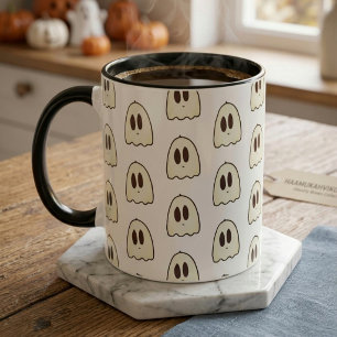 Taza Cerámica flotante de fantasma estética Kawaii