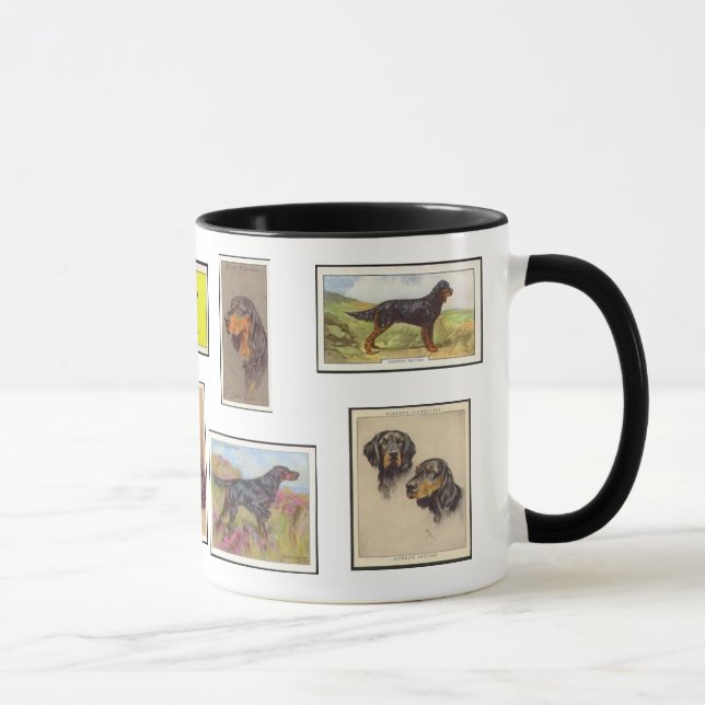 Taza Cerámica Gordon Setter Tarjetas de Cigarrillo (Derecha)