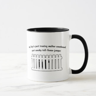 Taza Cerca-Puente de la pieza del Coonhound del