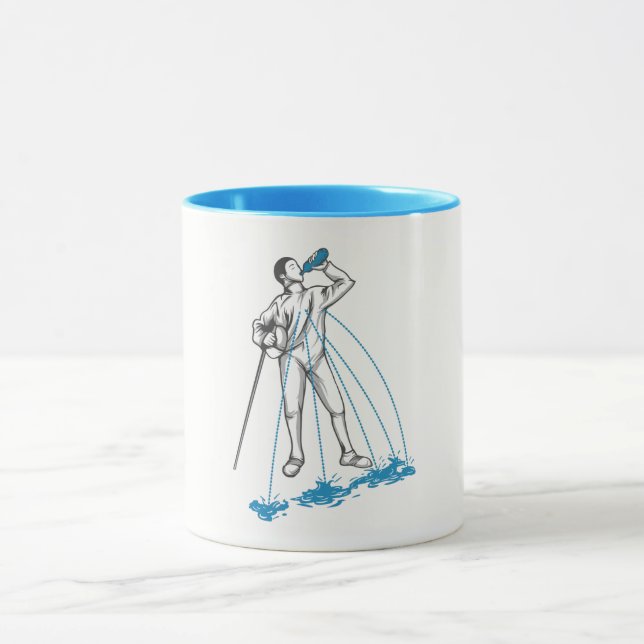 TAZA CERCADO DE HUMOR DEL ENTRENAMIENTO DEL POSTE (Centro)