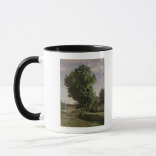 Taza Cercanías de un pueblo cerca de Beauvais, c.1850