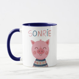 Taza Cerdito feliz sonríe