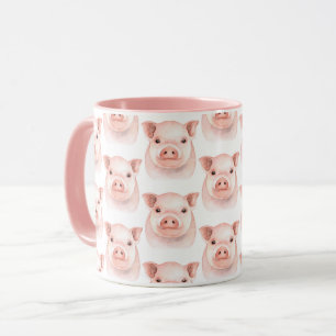 Taza Cerdito Pequeño Lindo Rosa Cerdos Rosados Granja C