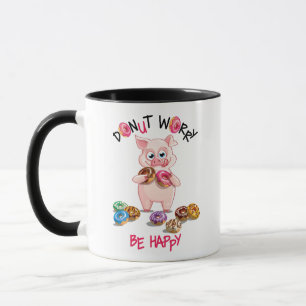 Taza Cerdo gracioso Donut Pun Mug