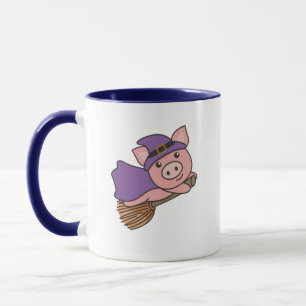 Taza Cerdo Halloween Brujas Niños Testigos Vestimenta
