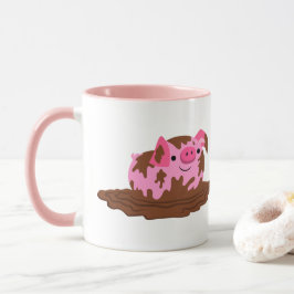 Taza Cerdo Personalizado lindo en el barro
