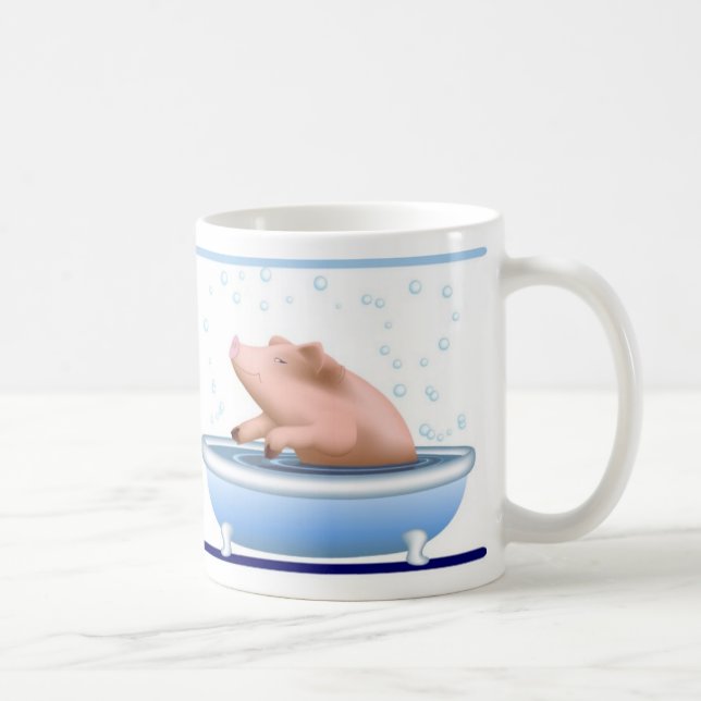 Taza Cerdo que toma el baño (Derecha)