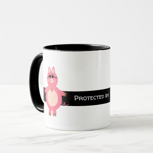 Taza Cerdo rosa gracioso (Anverso izquierdo)