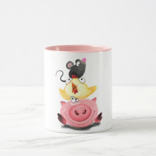 Taza Cerdo y amigos del ratón divertidos Mug