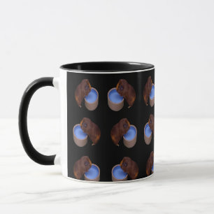 Taza Cerdos de Guinea con sed marrón,