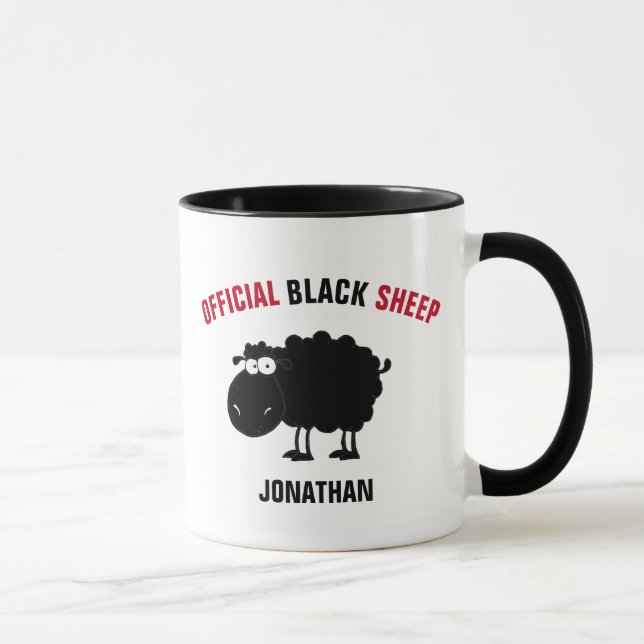 Taza Cerdos negros divertidos (Derecha)