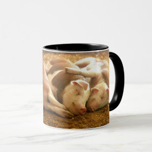 Taza Cerdos Snuggling de las imágenes el de Getty