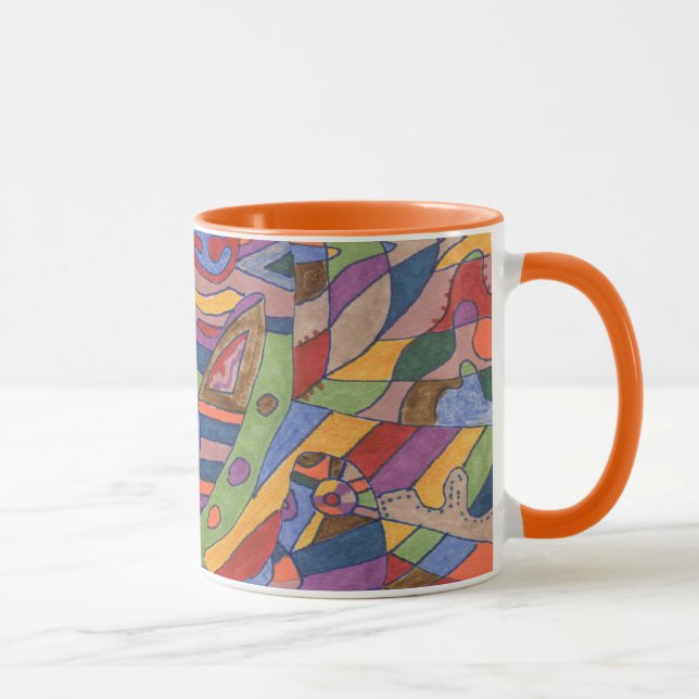 Taza Cerebro de aves, abstracto original (Derecha)