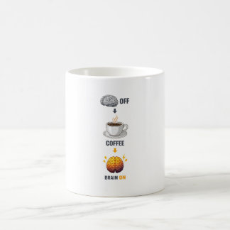 Taza Cerebro de Café ON – Taza divertida para aman